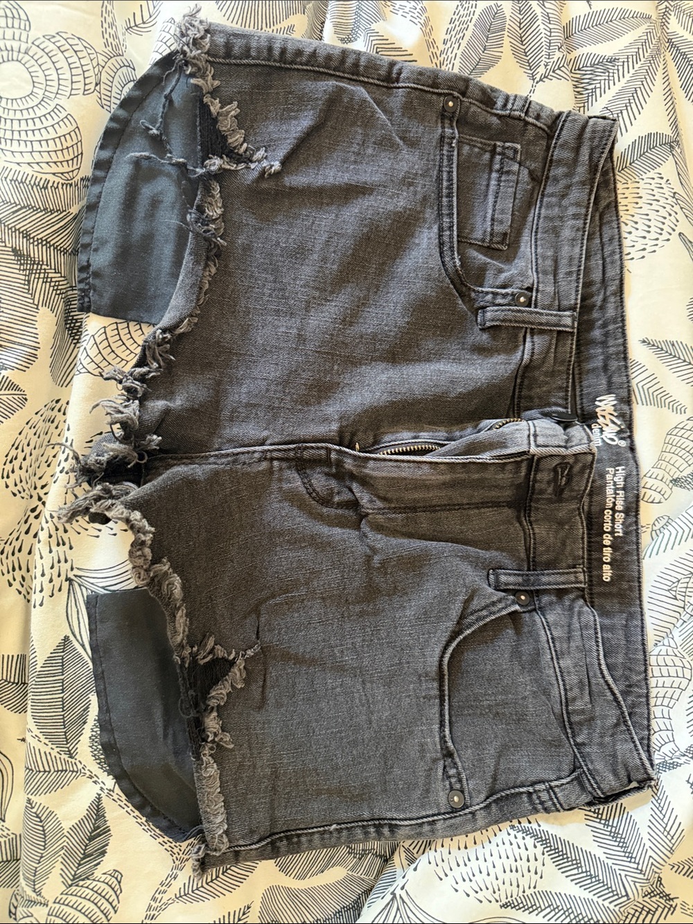 Mossimo Supply Co. Black Distressed Jean Shorts